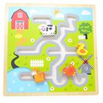 Puzzle Gioco Labirinto In Legno Animali Della Fattoria Giocattolo Per Bambini