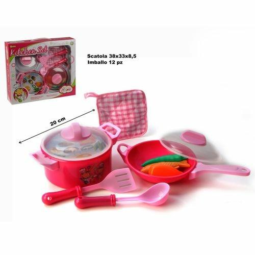 Set Accessori Cucina Con Pentole Padelle E Coperchi Grandi Gioco Per Bambine - 2