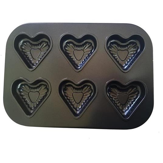 Teglia Da Forno Forma Cuore Muffin Cup Cake Alluminio Vassoio Antiaderente Dolci