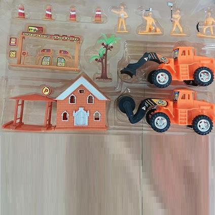 Set Lavori In Corso Cantiere Scavatrice Camion Bambini Dai 3 Anni Giocattolo