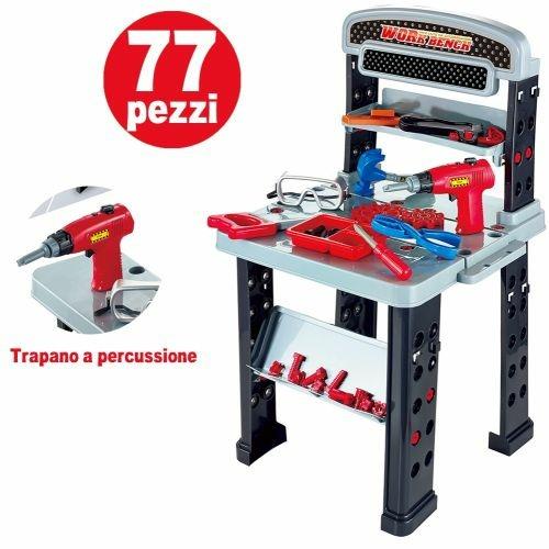 Playset Attrezzi Da Lavoro Giocattolo Bambini Banco Estensibile Con Trapano - 2