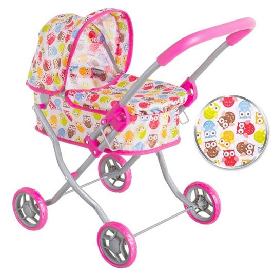 Passeggino Carrozzina Bambole Giocattolo Bambini Pieghevole Cappottina E Copertura