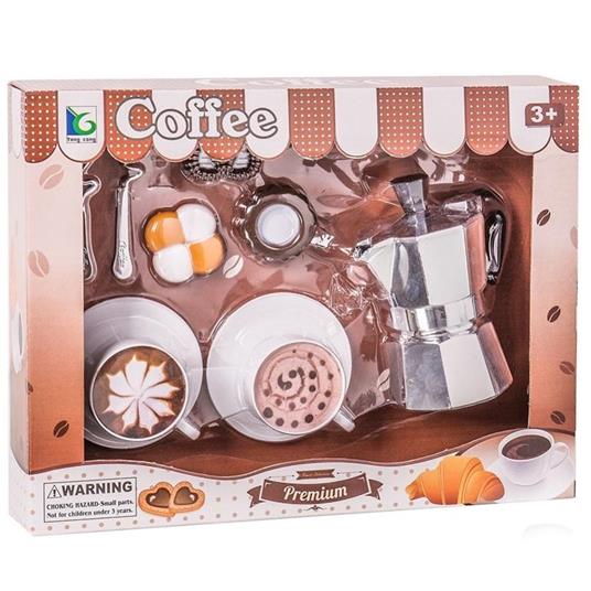 Set Caffe Giocattolo Bambini Con Caffettiera Tazzine E Cucchiaini Per 2 Persone