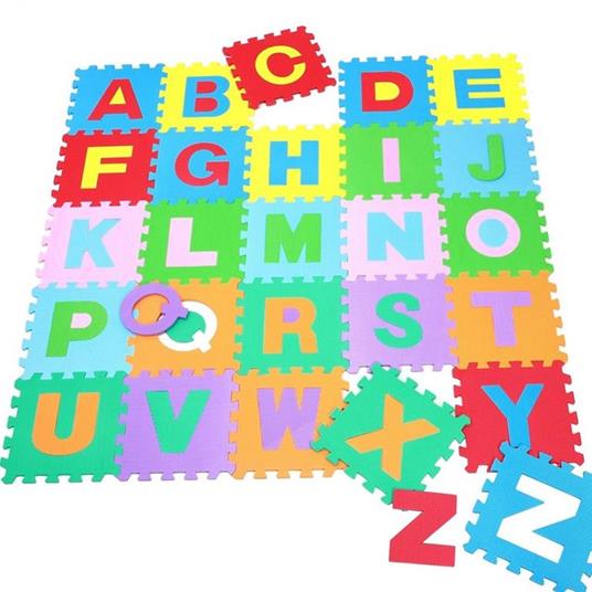 Tappeto Puzzle Per Bambini Set 60 Pz Gioco Tappetino Lettere