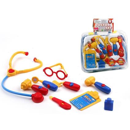 Valigetta Del Dottore Con Stetoscopio Strumenti Medicali Accessori Gioco Bambini