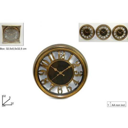 Orologio Da Parete Movimento Quarzo Muro Effetto Bronzo Antico Vintage - ND  - Casa e Cucina | IBS