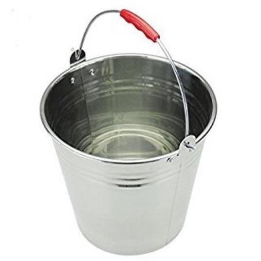 Secchio Multiuso Per Pennelli Da Pittura - Vaschetta In Plastica Con 16 Fori Portapennelli E Coperchio - 22,7x11,4x13,3 Cm, Grigio