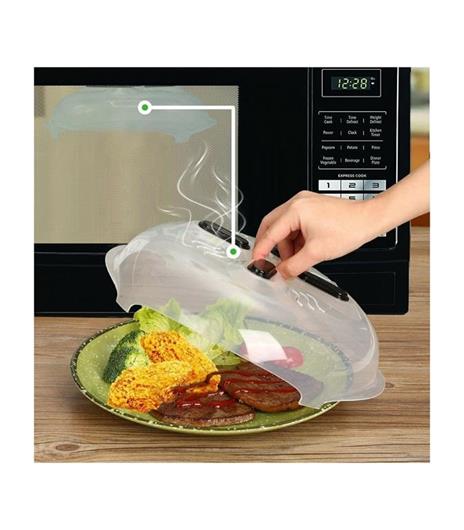 Anti-Schizzi per microonde Anti-Schizzi Pratica calamita paraschizzi per Alimenti Colore: Trasparente Resistente al Calore 