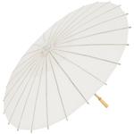 Ombrello Bambu Bianco 30 Cm Carta Legno Sposa Wedding Matrimonio Ombrellino