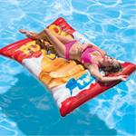 Materassino Isola Gonfiabile Stampa Patatine Chips In Pvc Mare Piscina 178X140Cm