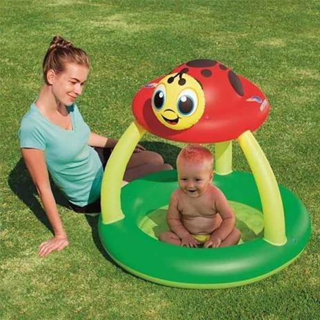 Piscina Gonfiabile Coccinella Con Parasole 91 X 84 Cm 23 L Per Bambini