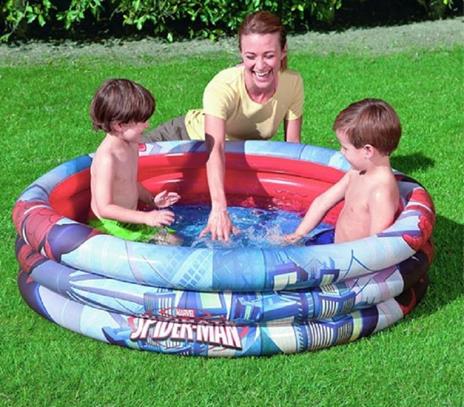 Piscina Gonfiabile Spiderman 3 Anelli 122 X 30 Cm Fuori Terra Spider-Man