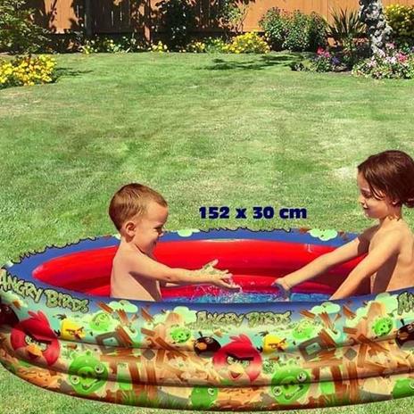 Piscina 3 Anelli Angry Birds 152 X 30 Cm Mare Piscina Gonfiabile 282 Litri