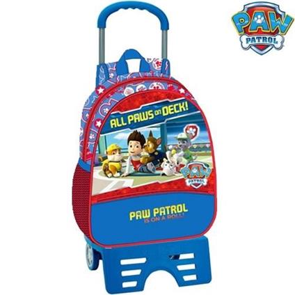 Zaino Trolley 33 Cm Con Carrello Zainetto Scuola Asilo Elementare Paw Patrol