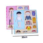 Gioco Puzzle In Legno Creativo Vestire Vestiti Bambino Bambina