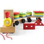 Trenino Legno Gioco Bambino Didattico Educativo Forme Puzzle Incastro