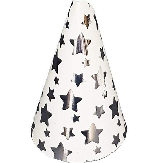 Set 18 Pezzi Cappello Cono Stelle Argento Cappellino In Carta Monouso Festa  - ND - Casa e Cucina | IBS