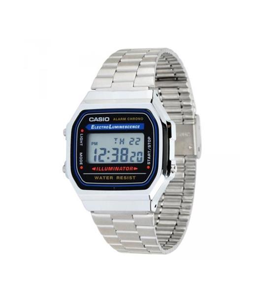 Orologio Polso Casio A168wa-1wdf Uomo Donna Digitale Sveglia Luce Silver