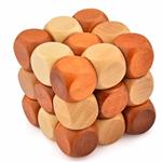 Gioco Puzzle Legno Cubo Rompicapo Antistress Giocattolo Educativo Bambini