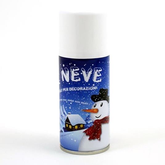 Bomboletta Neve Spray Decorazioni Albero Natale Presepe Finestre Vetrine 130Ml