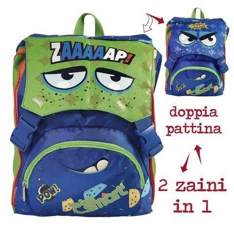 Zaino Be Smart Tempo Libero Blu Verde Scuola Ragazzi Ragazze Medie Superiori