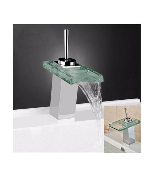 VETRO LAVABO CASCATA RUBINETTO LAVANDINO BAGNO LAVABO 