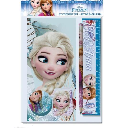 Set Cancelleria Per Scuola Frozen Anna E Elsa Materiale Didattico Bambini 6 Pz