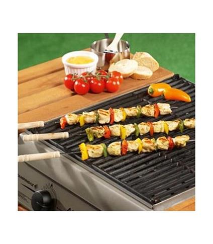 Set 4 Spiedini Per Barbecue Con Manico In Legno 38 Cm Bbq Collection