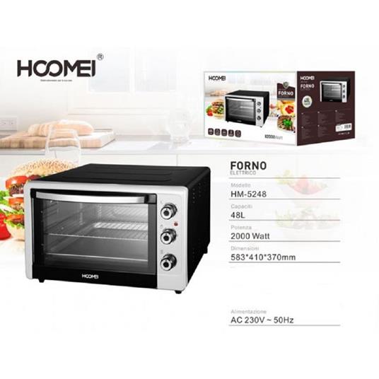 Forno Elettrico 48 Litri 2000 Watt Fornetto Con Luce Timer E Termostato  Cucina - Trade Shop TRAESIO - Casa e Cucina | IBS
