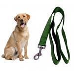 Guinzaglio Corto Cani Nylon 120 Cm Verde Militare Moschettone