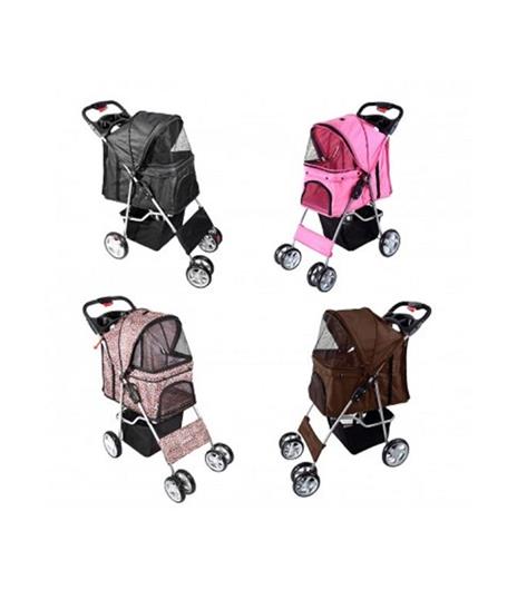 Passeggino Per Cani Cane Pieghevole Buggy Trasportino Con Zip Traspirante Lavabile