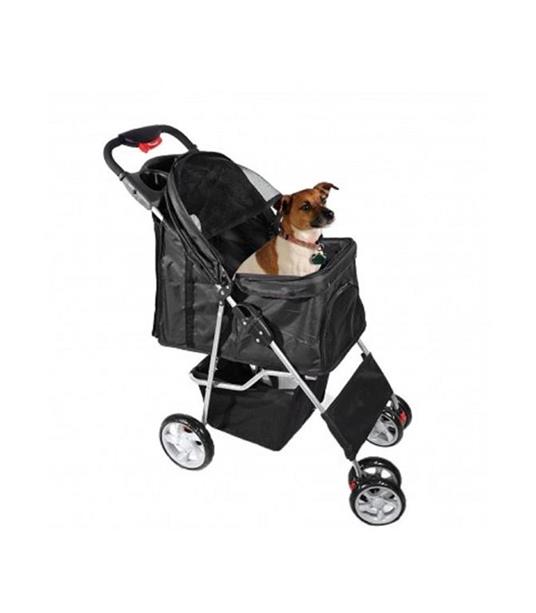 Passeggino Per Cani Cane Pieghevole Buggy Trasportino Con Zip Traspirante Lavabile - 2