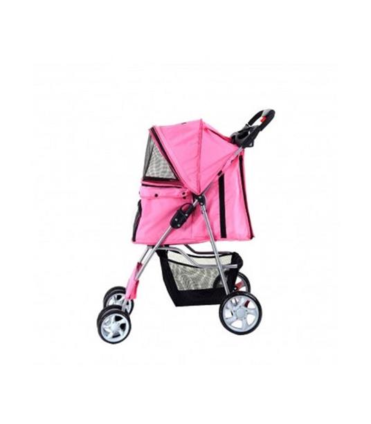 Passeggino Per Cani Cane Pieghevole Buggy Trasportino Con Zip Traspirante Lavabile - 4