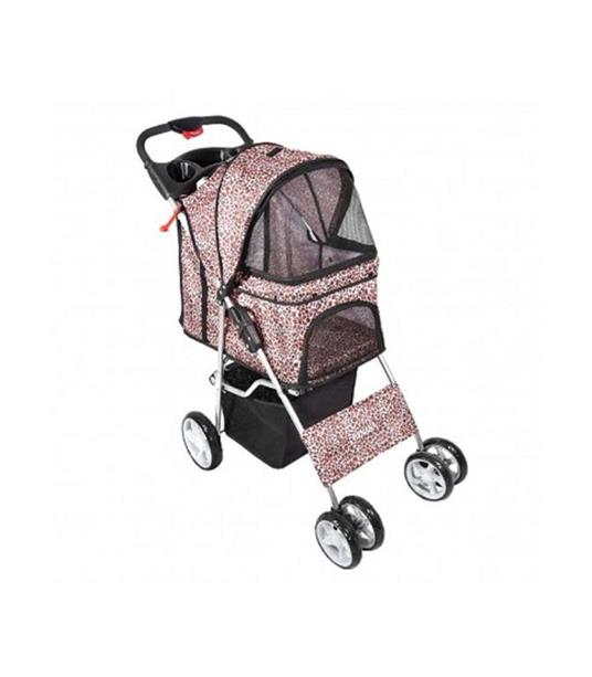 Passeggino Per Cani Cane Pieghevole Buggy Trasportino Con Zip Traspirante Lavabile - 6