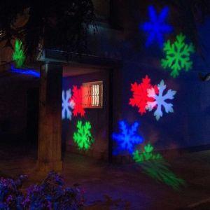 Proiettore Laser Led Rgb Natale Esterno Giochi Luce Fiocchi Di Neve Multicolore - 2