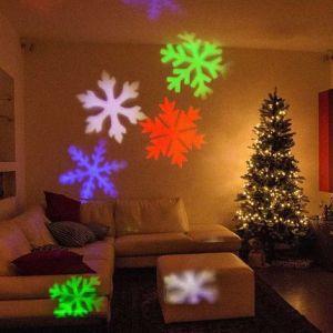 Proiettore Laser Led Rgb Natale Esterno Giochi Luce Fiocchi Di Neve Multicolore - 3