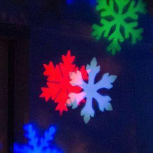Proiettore Laser Led Rgb Natale Esterno Giochi Luce Fiocchi Di Neve Multicolore - 4