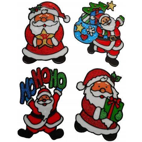 Set 2Pz Decorazioni Adesive Natalizie 30Cm Natale Per Vetro Finestre Vetrine Stickers - 2