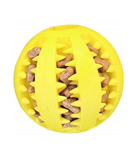 Pallina Palla 7cm Gioco Cane Plastica Interattivo Masticazione Cibo Denti Animal - 2