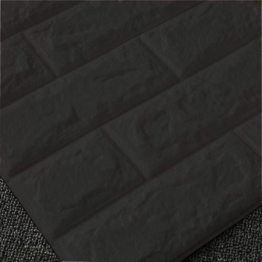 Pannello Spugna 3D Mattoni Colore Nero Adesivo Pareti Sfondo Casa Muri  70X70Cm - ND - Idee regalo
