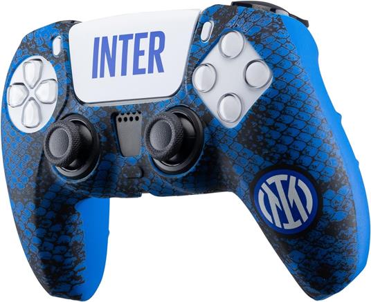 Cover gamepad PLAYSTATION 5 Fc Inter 4.0 + Sticker Nero e Azzurro ACP50021 - 2