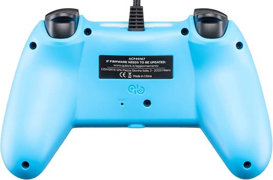 Qubick ACP40167 periferica di gioco Blu Gamepad Analogico/Digitale PlayStation 4 - 5