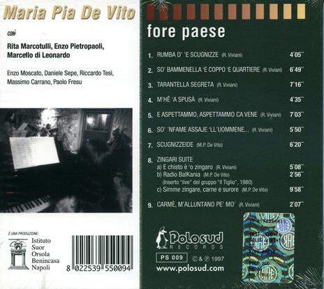 Fore Paese - CD Audio di Maria Pia De Vito - 2