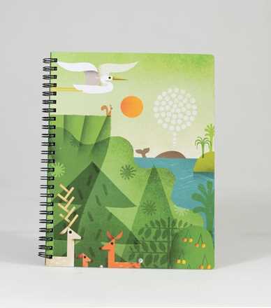Cartoleria Taccuino a quadretti OpenWorld Natura Spiralato Artist Edition - 16x22 cm Open Wor(l)ds