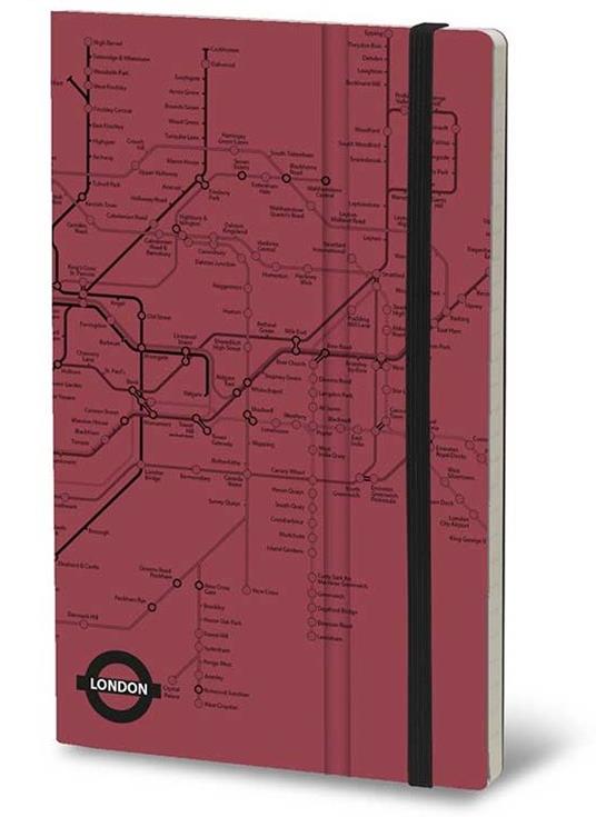 Taccuino Stifflexible Undergorund Collection Small. Londra. London. Rosso - 9x14