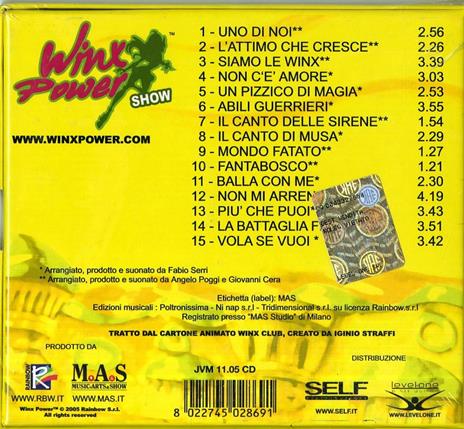 Winx Power Show (Colonna sonora) - CD Audio - 2