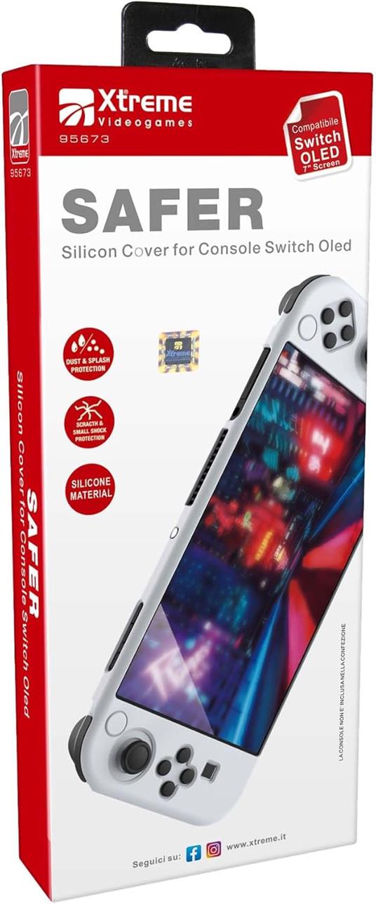 : Cover silicone per Switch Oled (Bianco) - 3