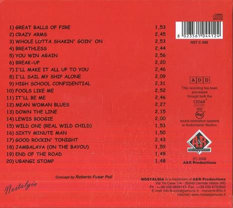 Great Balls of Fire - CD Audio di Jerry Lee Lewis - 2