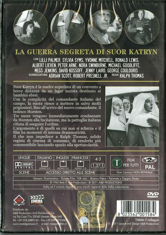La guerra segreta di suor Katryn di Ralph Thomas - DVD - 2