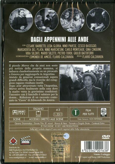 Dagli Appennini alle Ande di Flavio Calzavara - DVD - 2